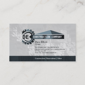 Home construction monogram business cards