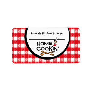 Home Cookin' Personalised Food Label