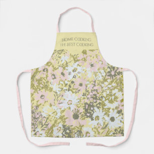 Home Cooking Apron Blush Butter Floral Design