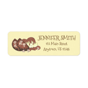 Home Cooking Meatloaf Meat Potatoes Gravy Foodie Return Address Label