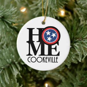 HOME Cookvillle Tennessee Ceramic Ornament