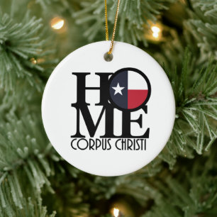 HOME Corpus Christi Texas Ceramic Ornament