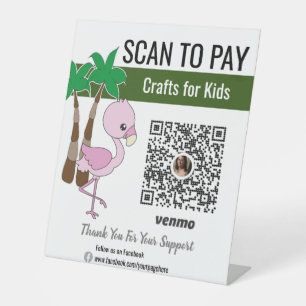 Home Craft Business Ideas   Scan to Pay Venmo Pedestal Sign