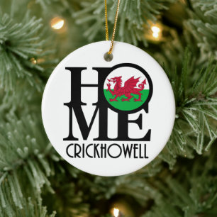 HOME Crickhowell Wales Ceramic Ornament