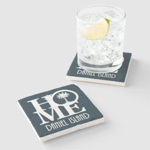 HOME Daniel Island South Carolina Stone Coaster