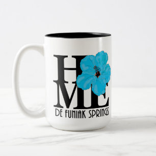 HOME De FuniakSprings 15oz Blue Hibiscus Two-Tone Coffee Mug
