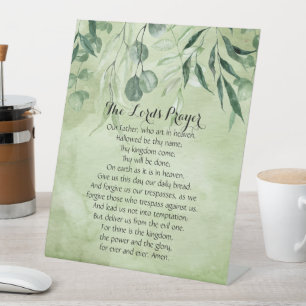 Home Decor Featuring The Lord's Prayer Pedestal Sign