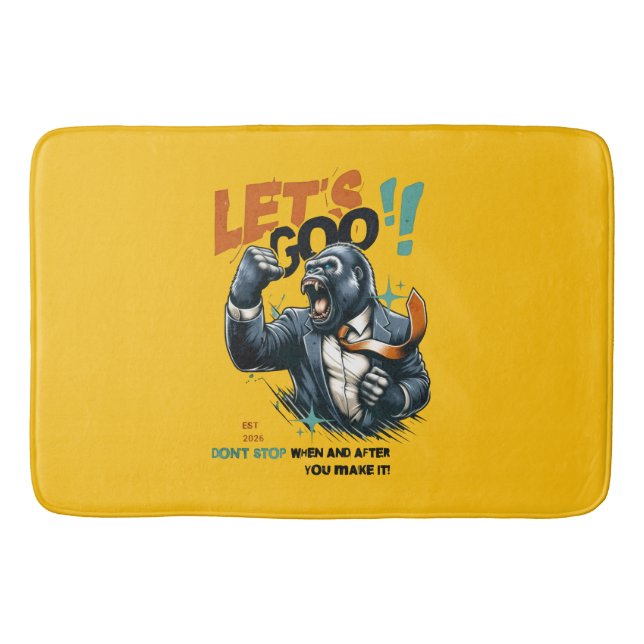 HOME DECOR LET'S GOO LESSONS LEARN BATH MAT  (Front)