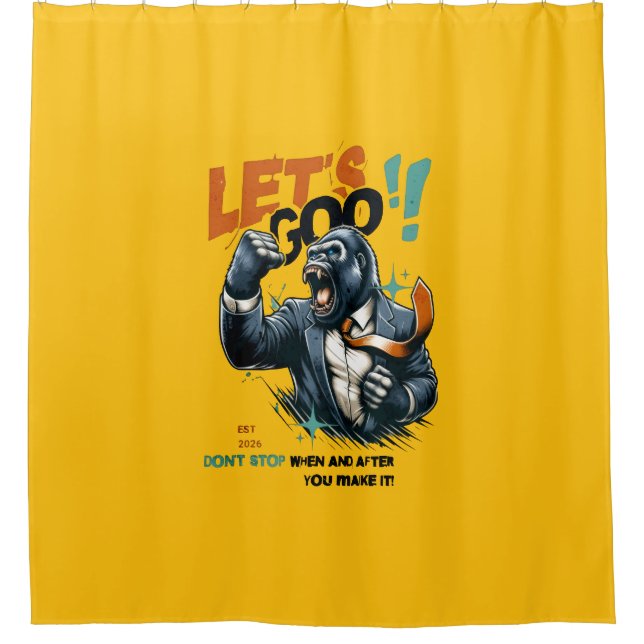 HOME DECOR LET'S GOO LESSONS LEARN SHOWER CURTAIN  (Front)