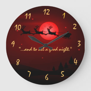 Home Decor Night Before Christms Large Clock