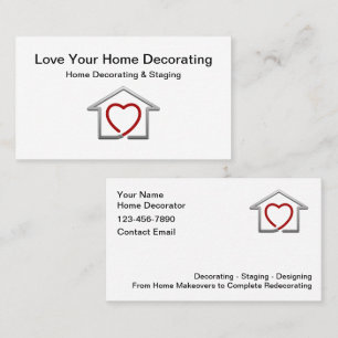 Home Decorating And Real Estate Staging Business Card
