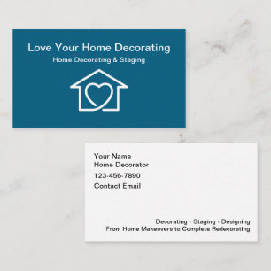 Home Decorating And Real Estate Staging Business Card