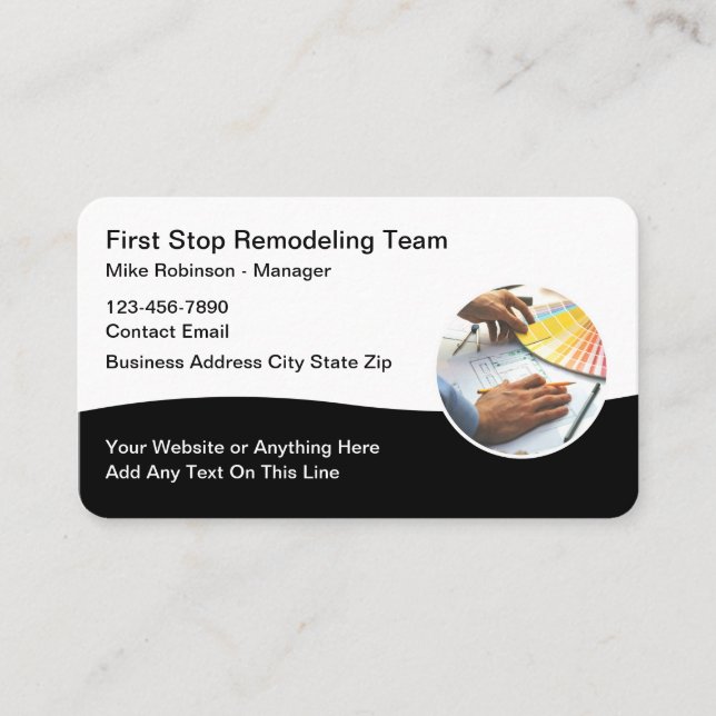 Home Decorating And Remodeling  Business Card (Front)