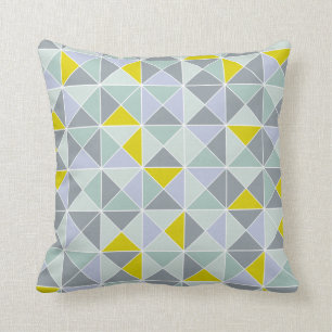 Home design pillow in geometric pattern