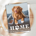 Home Dog Moving We've Moved Announcement Postcard<br><div class="desc">Home ! We've Moved Come Visit Us! Let your best friend announce your move with this cute and funny dog moving announcement card. Personalise the back with names and your new address. This dog moving announcement is a must for all dog moms, dog dads and dog lovers! COPYRIGHT © 2020...</div>