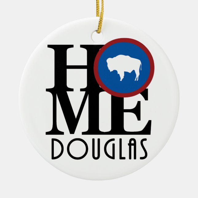 HOME Douglas Wyoming Ceramic Ornament (Front)