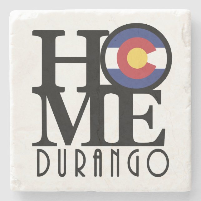 HOME Durango Colorado Stone Coaster (Front)