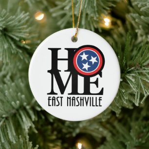 HOME East Nashville Ceramic Ornament