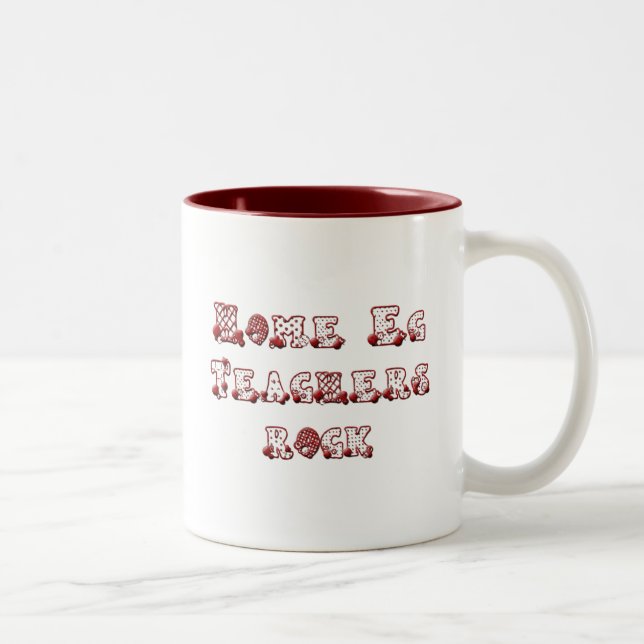 Home Ec Teachers Rock Two-Tone Coffee Mug (Right)
