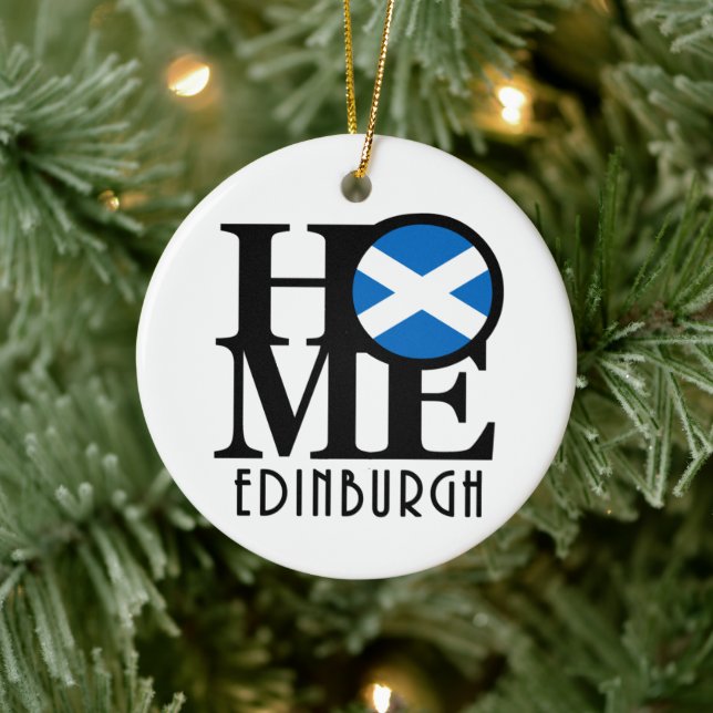 HOME Edinburgh Scotland Ceramic Ornament (Tree)