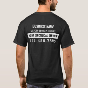 Home electric service custom work Logo business T-Shirt