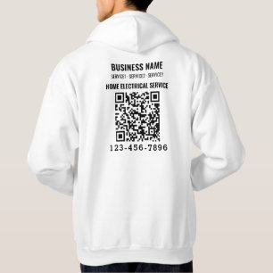 Home electric service QR code Logo custom work Hoodie
