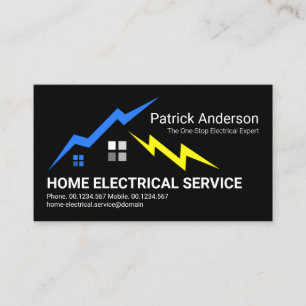 Home Electrical Lightning Conductor Electrician Business Card