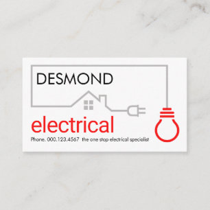 Home Electrical Wire Circuit Business Card