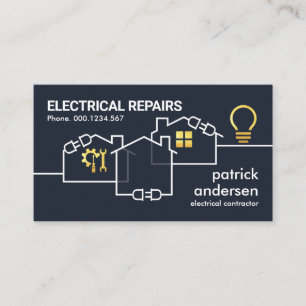 Home Electrical Wiring Circuit Business Card