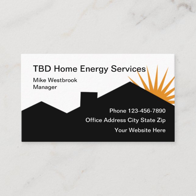 Home Energy Solutions Business Cards (Front)