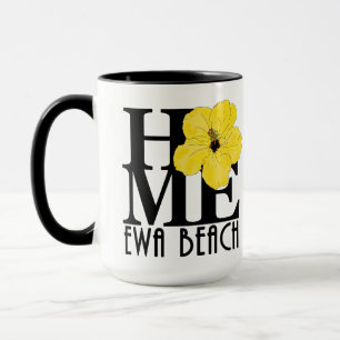 HOME Ewa Beach Yellow Hibiscus 15oz Mug