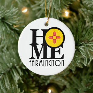 HOME Farmington New Mexico Ceramic Ornament