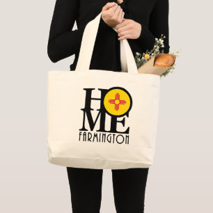 HOME Farmington New Mexico Large Tote Bag