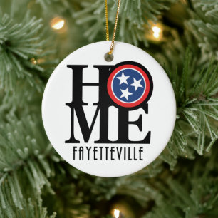HOME Fayetteville Tennessee Ceramic Ornament