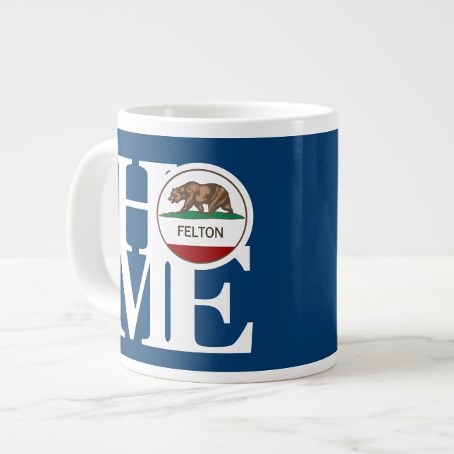 HOME Felton 20oz Blue Large Coffee Mug (Front Left)
