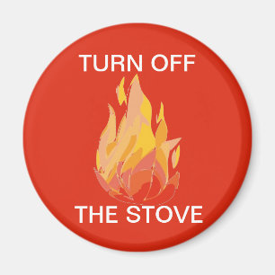 Home Fire Safety Stove Magnet