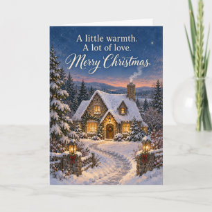 Home for Christmas Cosy Cottage Greeting Card