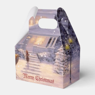 Home For Christmas Holiday Scene Favour Box
