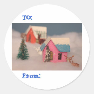 Home for the hoildays classic round sticker