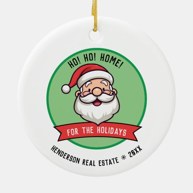 Home for the Holidays Christmas  Ceramic Ornament (Back)