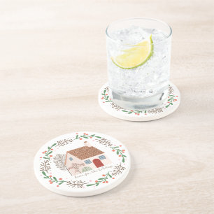 Home for the Holidays Christmas Kitchen Coaster