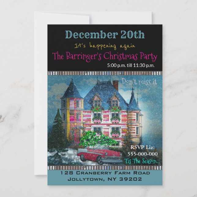 Home for the Holidays Christmas Party Invitation (Front)