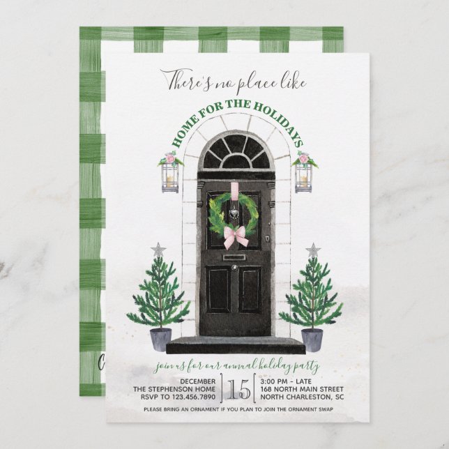 Home for the Holidays Christmas Party Invitation (Front/Back)