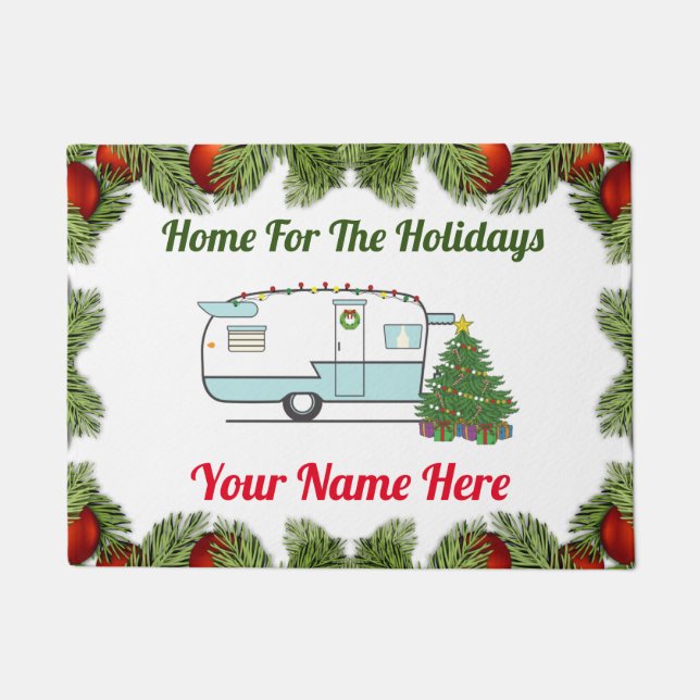 Home For The Holidays Doormat (Front)