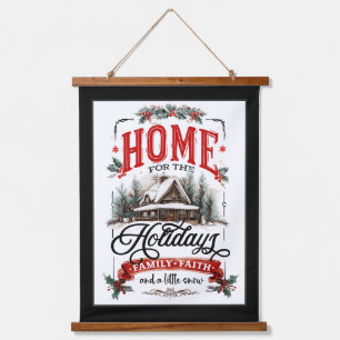 Home for the Holidays Hanging Tapestry