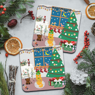 Home for the Holidays Illustration Coaster