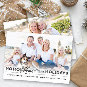 Home For The Holidays Moving Announcement Card