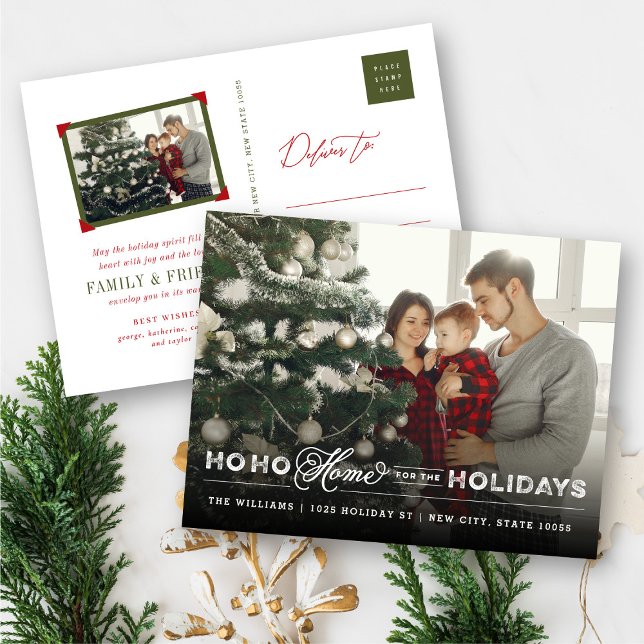 Home For The Holidays Photo Moving Announcement (Creator Uploaded)