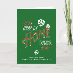Home for the Holidays Real Estate Christmas Holiday Card