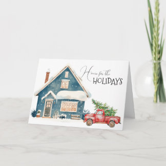 Home for the Holidays Truck with Tree Holiday Card